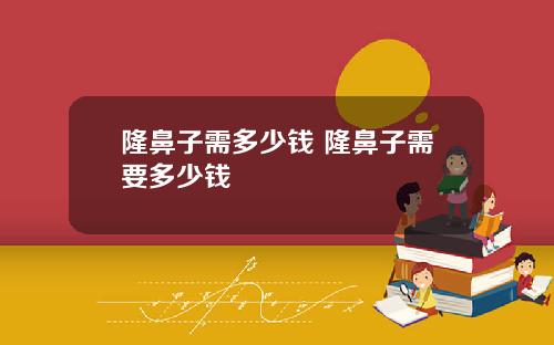 隆鼻子需多少钱 隆鼻子需要多少钱