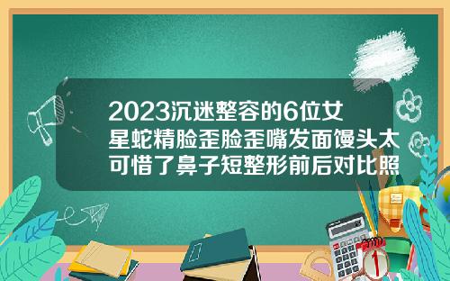 2023沉迷整容的6位女星蛇精脸歪脸歪嘴发面馒头太可惜了鼻子短整形前后对比照