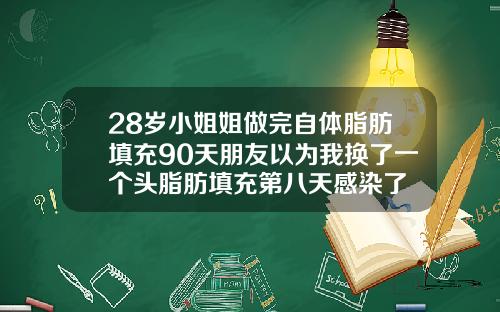 28岁小姐姐做完自体脂肪填充90天朋友以为我换了一个头脂肪填充第八天感染了
