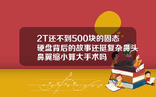 2T还不到500块的固态硬盘背后的故事还挺复杂鼻头鼻翼缩小算大手术吗