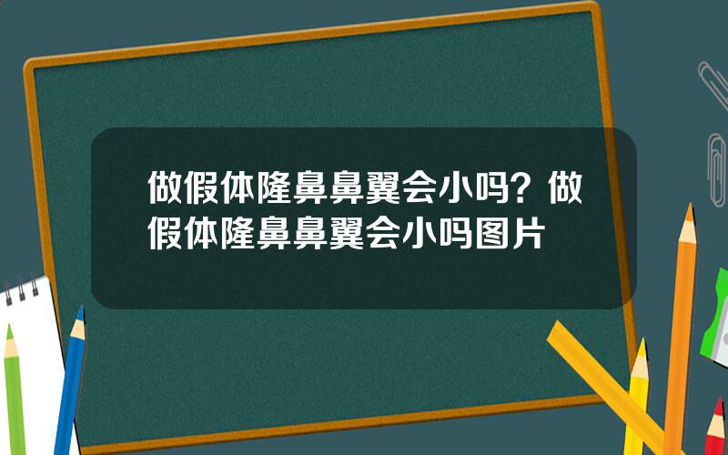 做假体隆鼻鼻翼会小吗？做假体隆鼻鼻翼会小吗图片