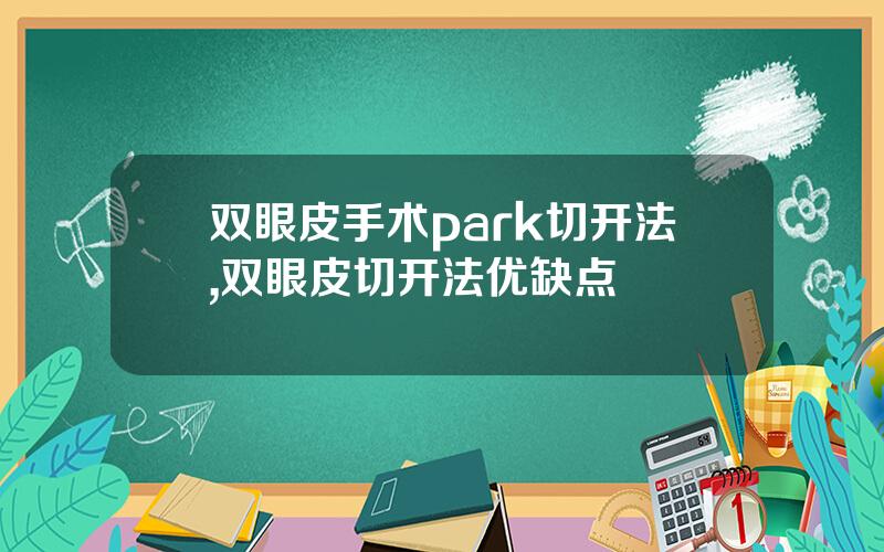 双眼皮手术park切开法,双眼皮切开法优缺点