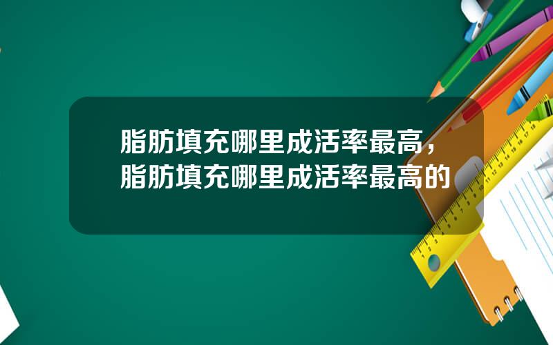 脂肪填充哪里成活率最高，脂肪填充哪里成活率最高的
