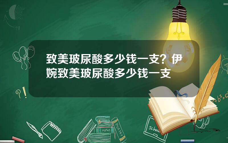 致美玻尿酸多少钱一支？伊婉致美玻尿酸多少钱一支