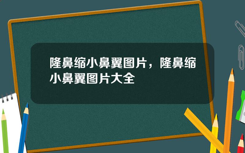 隆鼻缩小鼻翼图片，隆鼻缩小鼻翼图片大全