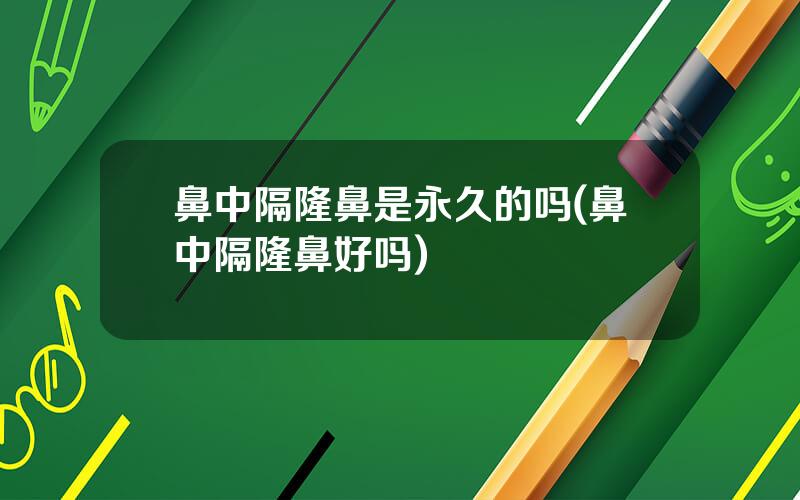 鼻中隔隆鼻是永久的吗(鼻中隔隆鼻好吗)